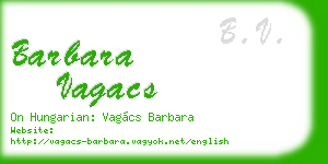 barbara vagacs business card